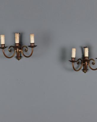 Coppia di Applique in Bronzo Dorato
