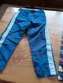 due pantaloni tecnici con interno in jersey 4 anni