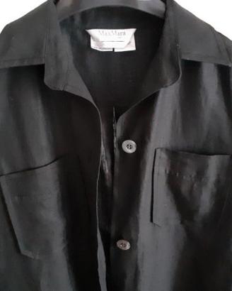chemisier nero Max Mara 100% Lino