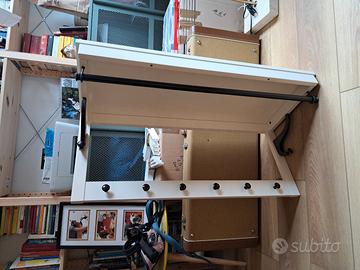 Panca scarpiera e attaccapanni ikea bianchi 