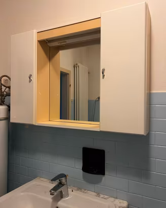 Set Arredo Bagno Completo: Lavabo + Specchiera
