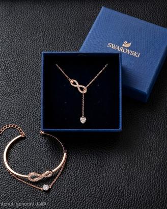 Set Swarovski Infinity Collana + Bracciale