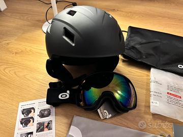 Casco da sci con occhiali Odoland Taglia M
