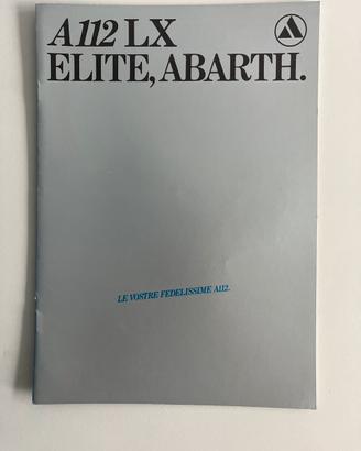 Brochure Autobianchi A112 LX/Elite/Abarth
