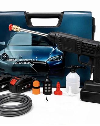 Idropulitrice doppia batteria nuova auto moto bici