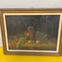 Quadro Natura morta classica:/ teiera in rame,