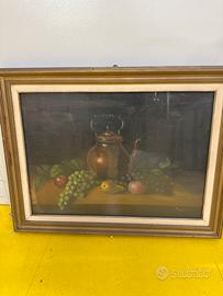 Quadro Natura morta classica:/ teiera in rame,