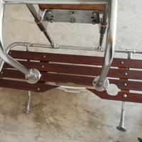 Spiaggetta inox,con supporto motore ausiliario.