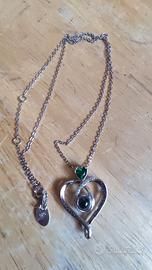 Collana in argento sterling 925 e pietra verde