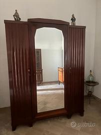 Armadio a tre ante originale Art Déco (anni 1920)