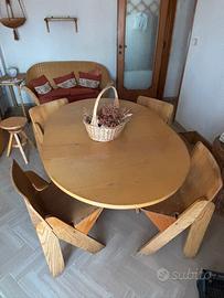 Set da cucina, tavolo e 4 sedie di sabadin