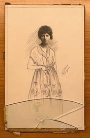 Valentino Garavani disegno originale anni '40