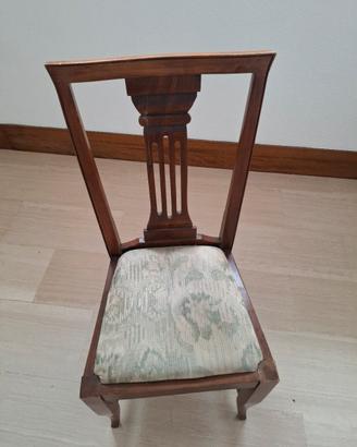 Sei sedie legno massello con imbottitura 