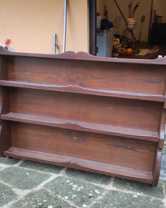 Piattaia a muro in legno di castagno '900