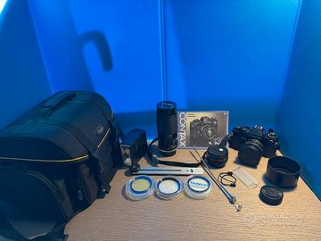 Lotto completo contax 139 quarz zeiss tamron