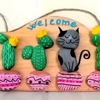 Fuori porta dipinto a mano