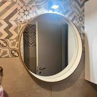 Specchio tondo in legno