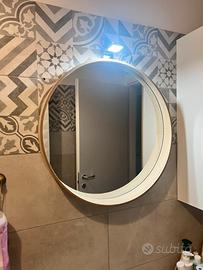 Specchio tondo in legno