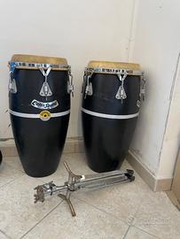 Coppia di Congas Latin Sound by Wooding +supporto