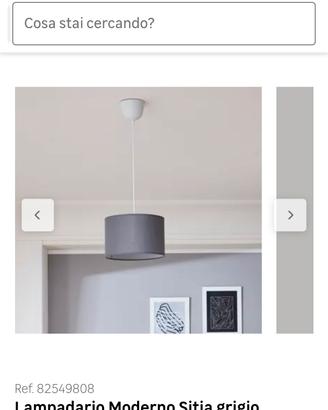 lampadario grigio Leroy Merlin 