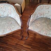 Coppia di Poltroncine Vintage Stile Luigi XV