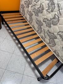 Materasso Singolo con Rete Doghe in Legno