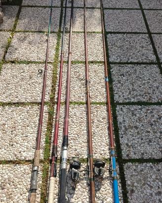 Set canne da pesca vintage