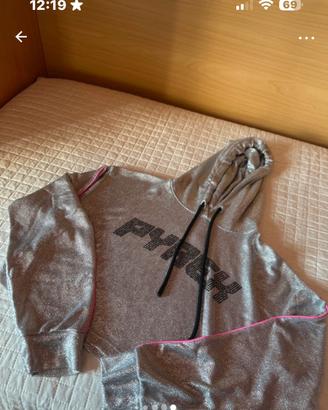 Felpa laminata argento