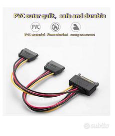 Kit cavi sata sdoppiatore due ssd-hard disk