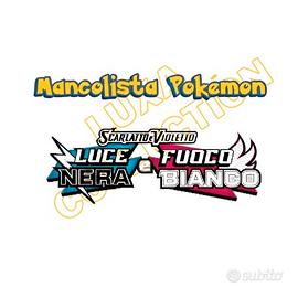 Completo mancoliste Fuoco bianco Luce nera Pokémon