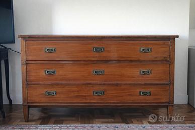 cassettiera/comò in legno massello stile vintage -