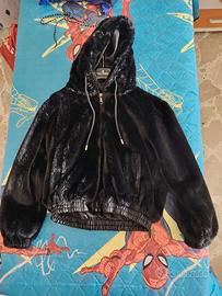 Giubitto pelliccia sintetica s nero