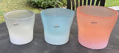 3 Portavasi Scheurich trasparenti e colorati