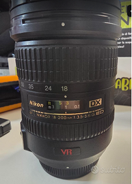 Nikon afs 18/200 vr + 5 mesi garanzia