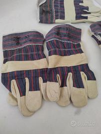 Guanti da lavoro in pelle e tessuto