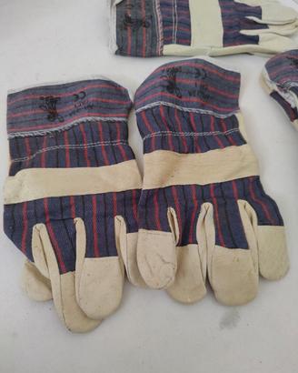 Guanti da lavoro in pelle e tessuto