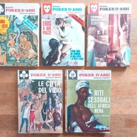 5 romanzi erotici "Poker d'assi" - anni 1967/1970