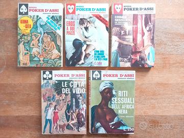 5 romanzi erotici "Poker d'assi" - anni 1967/1970