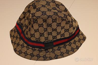 Cappello cloche Gucci vintage canvas anni 90