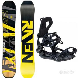 Set snowboard 157w 160w e attacchi rapidi M L XL
