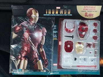 IRON-MAN Casco in metallo con LED (NUOVO)