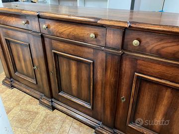 Credenza madia bussandri massello noce 232x48x 80