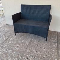 Panchina in polyrattan