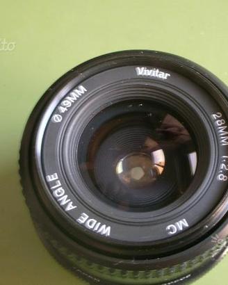Vivitar x nikon 28 mm grandangolo 2,8