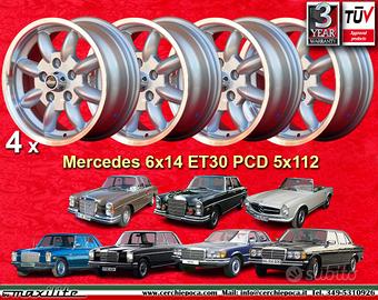 4 pz cerchi Ford Mercedes Minilite 6x14 ET30 5x112