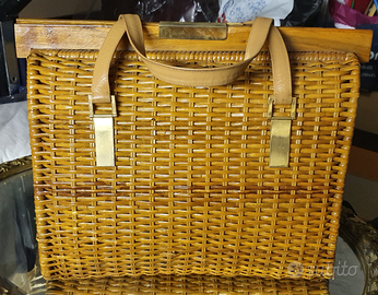 Borsa vintage in vimini