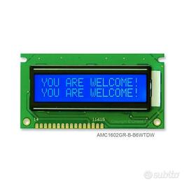 Display lcd 16x2  BLU 1602A compati