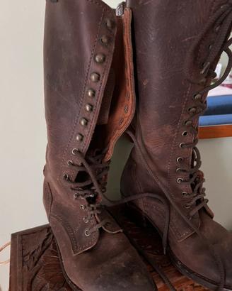 Stivali donna artigianali cuoio Oaken