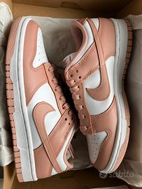 W Nike Dunk Low White/Rose Whisper