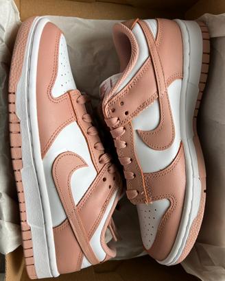 W Nike Dunk Low White/Rose Whisper